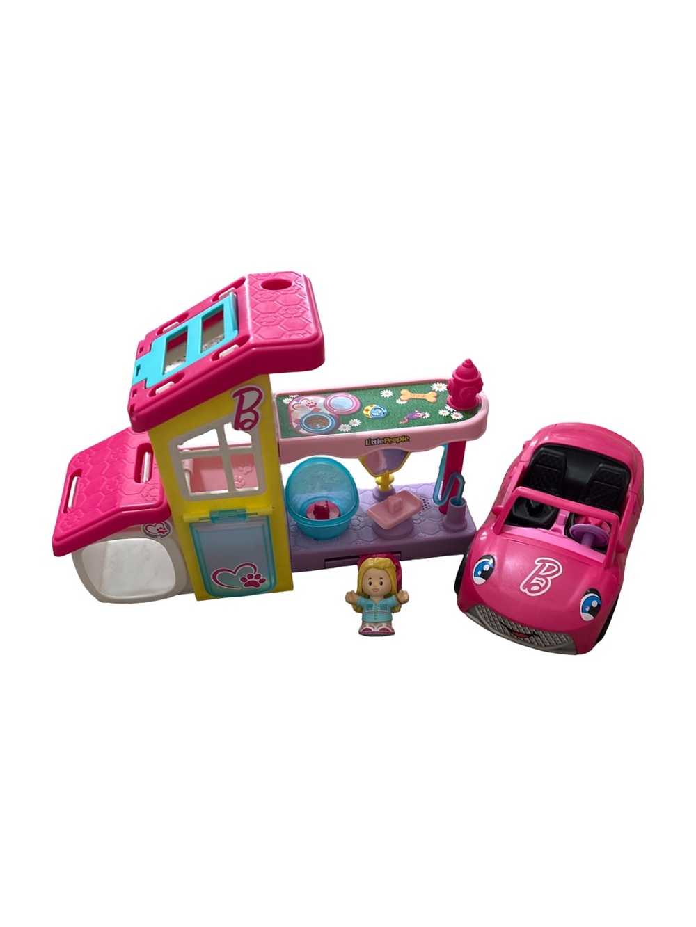 Fisher-Price Little People Barbie Pet Spa & Convertible Lot